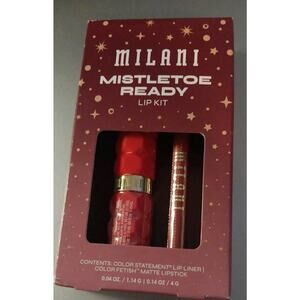 Milani Cosmetics - Mistletoe Ready - Red Lip Liner and Lipstick Bundle